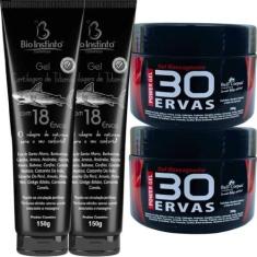 Imagem de Kit 2 Gel 30 Ervas Power 300G + 2 Gel Cartilagem De Tubarão Com 18 Erv