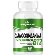 Imagem de Vitamina B12 - Cianocobalamina 400Mg 60 Cápsulas