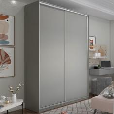 Imagem de Guarda-Roupa Solteiro Zermatt 100% MDF 2 PT 3 GV Cinza