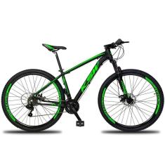 Imagem de Bicicleta Aro 29 Ksw Xlt 24v Shimano Tx800 E Freios A Disco - Preto-verde - 19&quot;