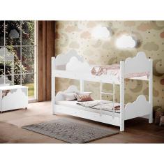 Imagem de Beliche Infantil Marina Branco com 2 Luminárias Divaloto