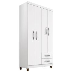 Imagem de Guarda Roupa Solteiro 4 Portas Modena I03 Flex Branco/Azul/Rosa - Mpozenato