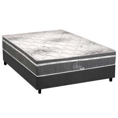 Imagem de Conjunto Box Casal Colchão Molas Polar Superlastic Safira + Base Crc Suede Gray (138x188)