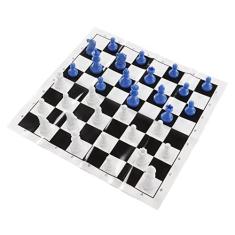 Imagem de Conjunto de Xadrez de Plástico Portátil, Conjuntos de Xadrez para Adultos Conjunto de Xadrez de Padrão Internacional Com Tabuleiro de Xadrez para Acampamento e Viagens Ao Ar