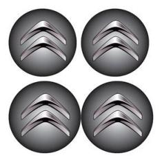 Imagem de Jogo BOTTOM/ Emblema para Calota Citroen 48MM Degrade 4 Pecas Resinado