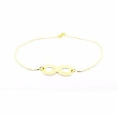 Imagem de Pulseira Simples Delicada Infinito Folheado Ouro 18k