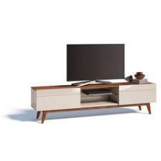 Imagem de Rack Classic 2G 2.2 - Imcal Móveis - Off White e Freijó