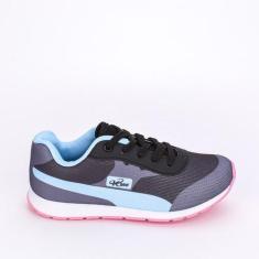 Imagem de Tênis Infantil Casual Kidy Style Urbano Preto E Azul