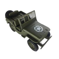 Imagem de Power Toys TECH - Miniatura Jeep WillYs do Exercito 1941: Carrinho de Ferro com Portas que Abrem e Pneus de Borracha 1:32