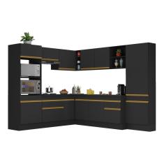 Imagem de Armário De Cozinha Completa De Canto V2082 Dourado