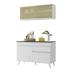 Imagem de Armário de Cozinha Compacta 120cm Veneza Multimóveis V3688 Branco