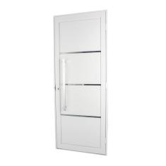 Imagem de Porta de Aço Social 215x84cm com Friso Ideal Crv Esquadrias Branco
