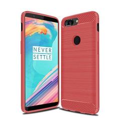 Imagem de Capa para OnePlus 5T, capa de material de fibra de carbono, macia, antiderrapante, antiimpressões digitais, capa totalmente protetora para OnePlus 5T