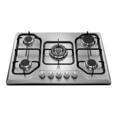 Imagem de Cooktop A Gás 5 Bocas Inox Bivolt 75x52cm - Electrolux, Prateado, 127V
