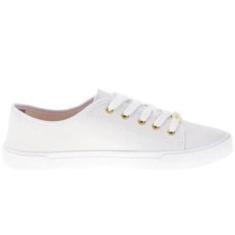 Imagem de Tenis Casual Moleca Liso Feminino Branco-Feminino