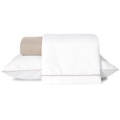 Imagem de Jogo De Lençol Solteiro Linea Percal 200 Fios 3 Peças - Bege