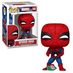 Imagem de Boneco Funko Pop! Marvel - Homem-Aranha com Presente de Natal