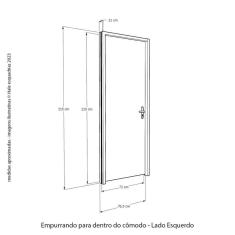 Imagem de Porta Lisa Curupixa Batente Ecolológico 11 Fechadura 813/02 72 X 2,10 Esquerdo Natural