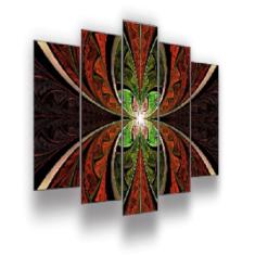 Imagem de Quadro Decorativo Mosaico 5 Peças Mod1201 Abstrato Cores