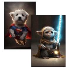 Imagem de Kit 2 Quebra-cabeças Super Pets de 90 peças