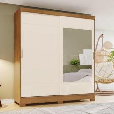 Imagem de Guarda Roupas Casal 2 Portas 2 Gavetas B74 Marrom/Off White