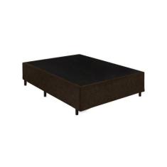Imagem de Cama Box Base Universal Casal 138x188 Suede Marrom - Atacadão do Sono