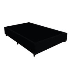 Imagem de Cama Box Casal Base Suede 138x188x37 Preto - Fábrica De Tudo