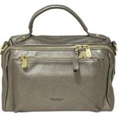 Imagem de bolsa baú média espaçosa em couro pu com 4 bolsos