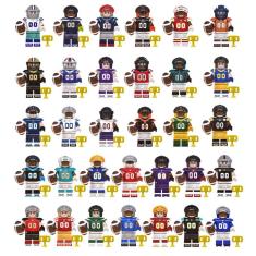 Imagem de Boneco Jogador Futebol Americano Bloco De Montar