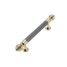 Imagem de 1pc armário alças ouro cinza porta do armário de cozinha puxa puxadores de gaveta móveis ferragens, ouro cinza 96mm