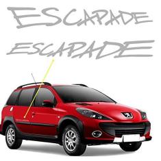 Imagem de Adesivo Escapade Peugeot 206 SW Emblema Lateral Prata