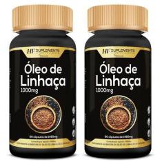 Imagem de 2X Óleo De Linhaça 1450Mg 60Caps Premium Hf Suplements