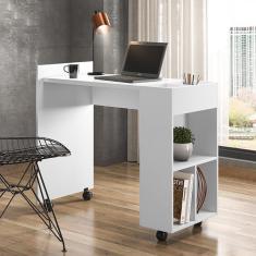 Imagem de Escrivaninha Para Computador Office com Nicho Alessa M2 Branco - Lukaliam Móveis