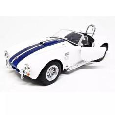 Imagem de Power Toys TECH - Miniatura Shelby Cobra : Carrinho de Ferro com Portas que Abrem e Pneus de Borracha 1:32 (Branco)