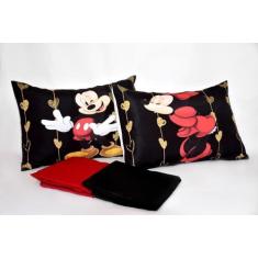 Imagem de Jogo De Lençol Casal Padrão Com Elástico Personagens Beijo Preto - San