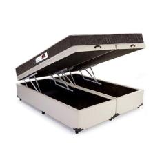 Imagem de Cama Box Baú Queen Colchão Mola Ensacada Belos Sonhos + Box Sintético 71x158x198
