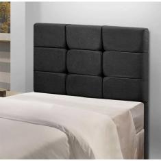 Imagem de Cabeceira Estofada Cama Box Solteiro 0.90 Julia Veludo Speciale Home Preto