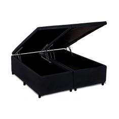 Imagem de Cama Box Bau King Universal Suede Black 193X203x35 Costa Rica