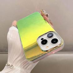 Imagem de Capa luxuosa com espelho reflexivo a laser para iPhone 14 Pro Max 14 Plus 11 13 12 Promax XR X XS 7 8 Glitter Rainbow capa dura, 07 verde, para iPhone 8 Plus