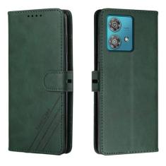 Imagem de Telefone Flip Covers Compatível com capa carteira Motorola Moto G84, capa de couro PU para telefone porta-cartões magnético flip fólio de couro [capa interna de TPU à prova de choque] capa protetora C