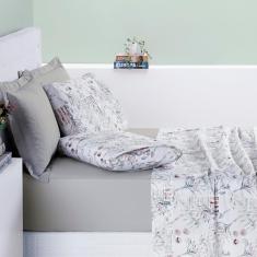 Imagem de Conjunto Lencol Casal Queen Size Selin 04 Pçs Toque Super