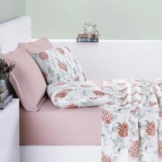 Imagem de Jogo de Cama Cotton Select Casal Padrão 04 Peças - Hortência  - Bia En
