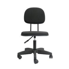 Imagem de Cadeira secretaria com regulagem de altura L duplo  base com rodízio  tecido preto
