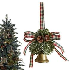 Imagem de Sinos Decoração de Natal, Campainha de Natal, ornamentos cabide de porta decoração de tinkle bell de natal, Decoração de árvore Jingle Bell reutilizável para árvore de Natal interna e externa