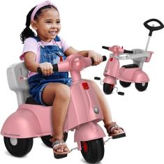 Imagem de Triciclo de Passeio e Pedal Bandeirante Scooter Banderetta Rosa