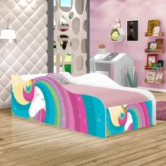 Imagem de Mini Cama Fun Unicórnio Arco Íris Infantil Com Colchão