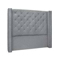 Imagem de Cabeceira Cama Box Queen 160 cm Vicenza Linho Cinza S04 - D`Rossi