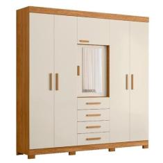 Imagem de Guarda Roupa 6 Portas Virtus Carvalho Grife/ Off White - Albatroz