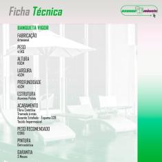 Imagem de Banqueta Vigor Alta Em Alumínio E Fibra Sintética Tabaco/cinza