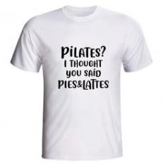 Imagem de Camiseta Pilates I Thought You Pies Lattes Torta Café Leite